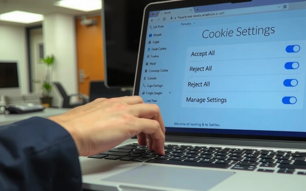 Uživatel spravující nastavení souborů cookie v prohlížeči